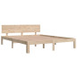 Cadre de lit sans matelas bois massif de pin 160x200 cm