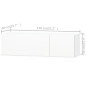 Meubles TV 2 pcs bois d’ingénierie 120x40x34 cm Blanc brillant