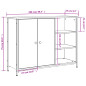 Buffet chêne sonoma 100x33x75 cm bois d ingénierie