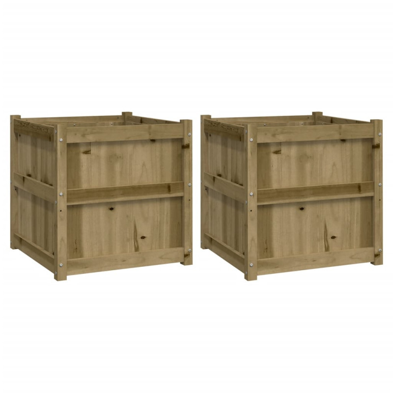 Jardinières 2 pcs bois de pin imprégné