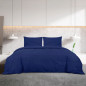 Ensemble de housse de couette Bleu marine 200x220 cm Microfibre