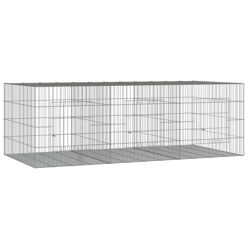 Cage à lapin 3 panneaux 163x79x54 cm Fer galvanisé