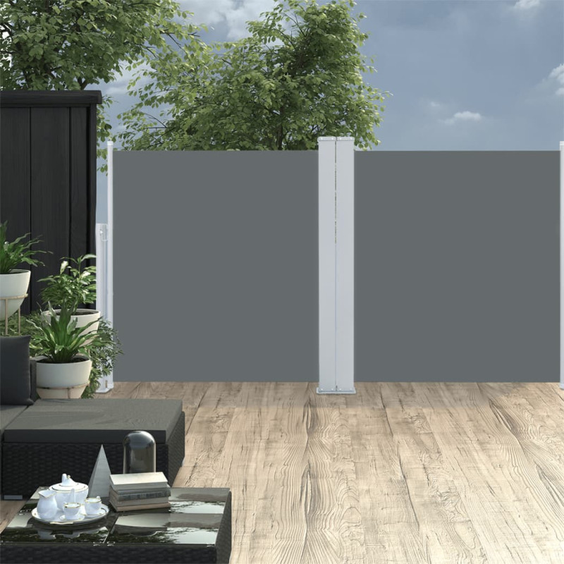 Auvent latéral rétractable Anthracite 120 x 600 cm