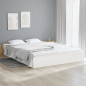 Cadre de lit sans matelas blanc bois massif 180x200 cm