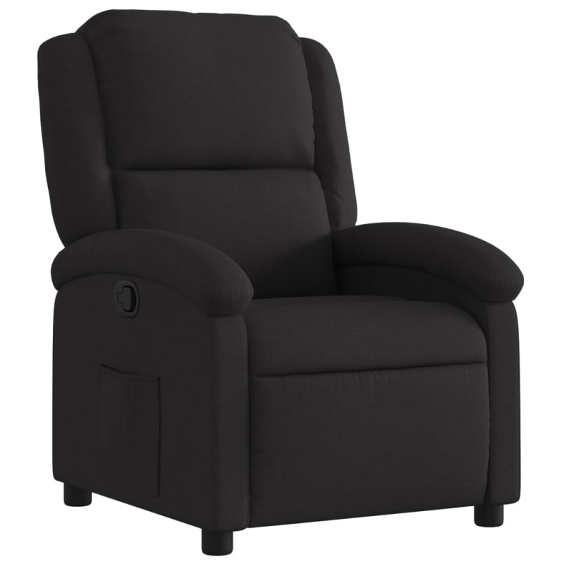 Fauteuil inclinable Noir Tissu