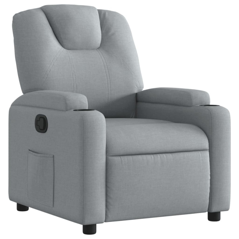 Fauteuil inclinable Gris clair Tissu