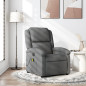 Fauteuil de massage inclinable Gris foncé Tissu