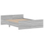 Cadre de lit sans matelas sonoma gris 140x190 cm