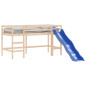 Lit mezzanine d enfants sans matelas avec toboggan 80x200 cm