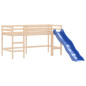 Lit mezzanine d enfants sans matelas avec toboggan 80x200 cm