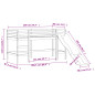 Lit mezzanine d enfants sans matelas avec toboggan 80x200 cm