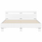 Cadre de lit avec LED sans matelas blanc 140x190 cm