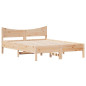 Cadre de lit sans matelas 140x190 cm bois de pin massif