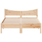 Cadre de lit sans matelas 140x190 cm bois de pin massif