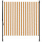 Store roulant d extérieur orange et blanc 200x270cm tissu acier