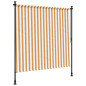 Store roulant d extérieur orange et blanc 200x270cm tissu acier