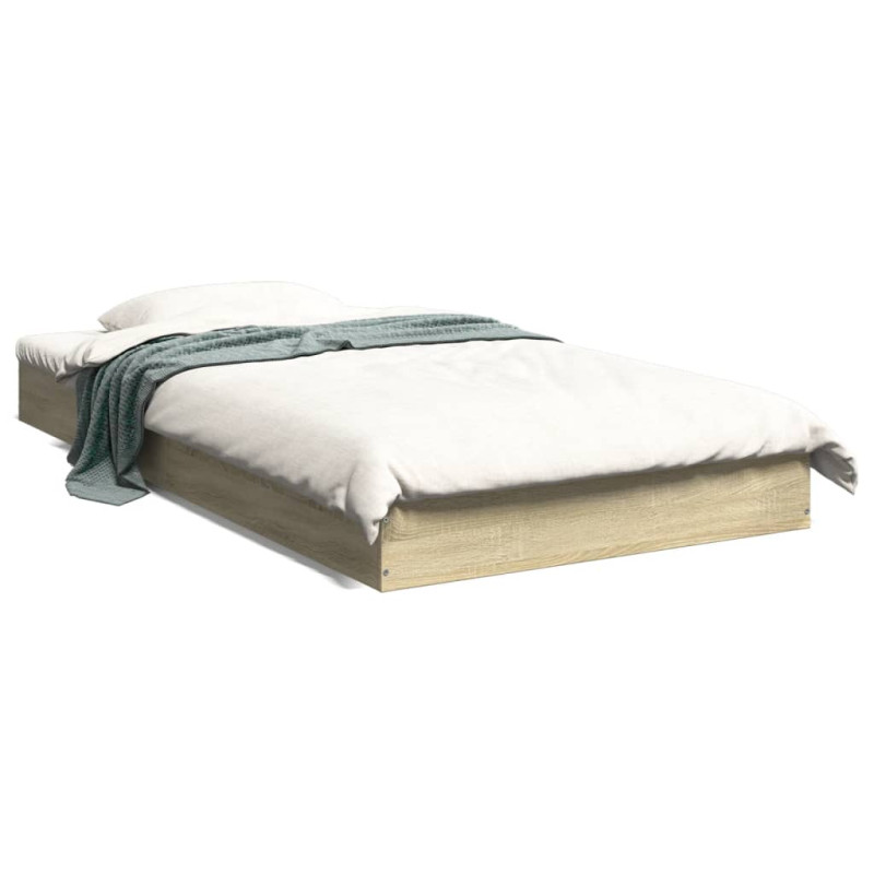 Cadre de lit sans matelas chêne sonoma 90x190 cm