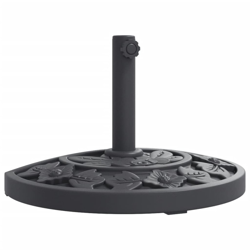 Base de parasol pour mâts Ø38 48 mm 9 kg demi rond