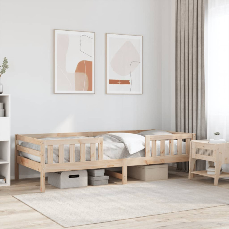 Cadre de lit sans matelas 90x190 cm bois de pin massif