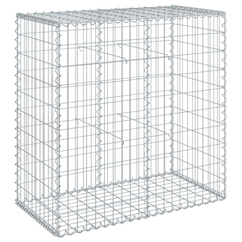 Panier gabion avec couvercle 100x50x100 cm fer galvanisé