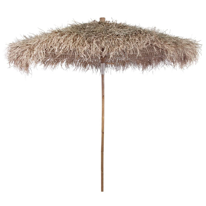 Parasol en bambou avec toit en feuille de bananier 210 cm