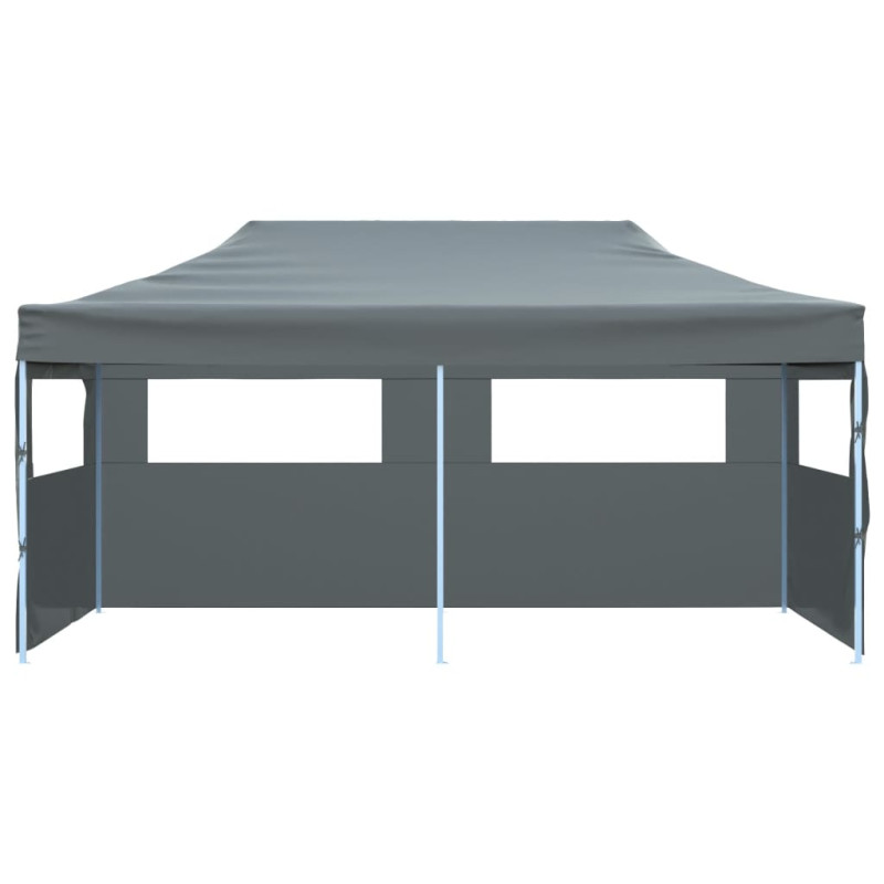 Tente de réception pliable avec parois 3x6 m anthracite