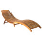 Chaise longue Bois d acacia solide Marron 