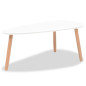 Ensemble de tables basses 2 pcs Bois de pin massif Blanc 