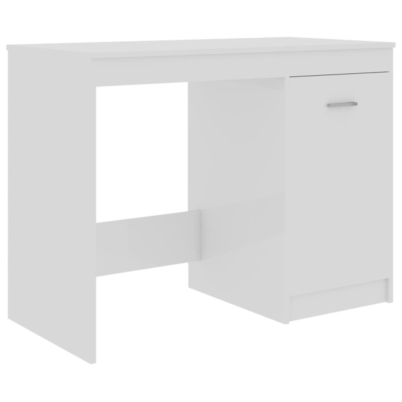 Bureau Blanc brillant 100x50x76 cm Bois d’ingénierie