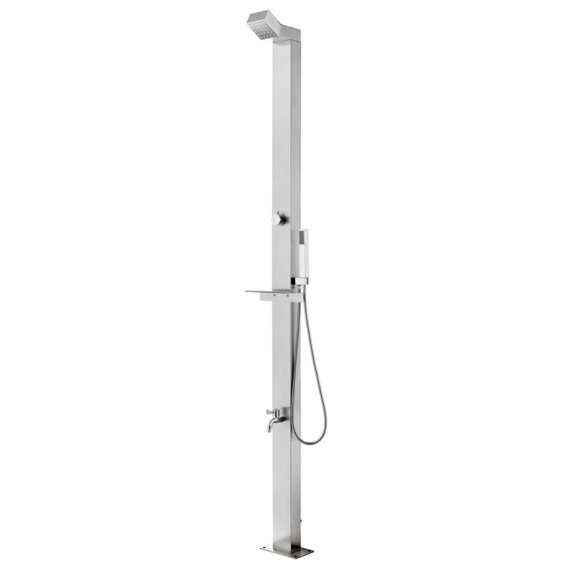 Douche de jardin 220 cm Acier inoxydable