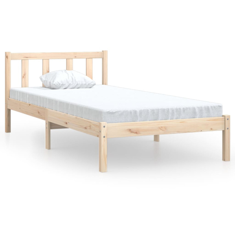 Cadre de lit sans matelas bois massif 90x200 cm