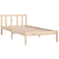 Cadre de lit sans matelas bois massif 90x200 cm