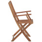 Chaises pliables d extérieur lot de 2 Bois d acacia solide