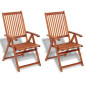 Chaises pliables de jardin lot de 2 Bois solide d acacia Marron