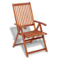 Chaises pliables de jardin lot de 2 Bois solide d acacia Marron