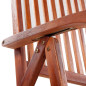 Chaises pliables de jardin lot de 2 Bois solide d acacia Marron