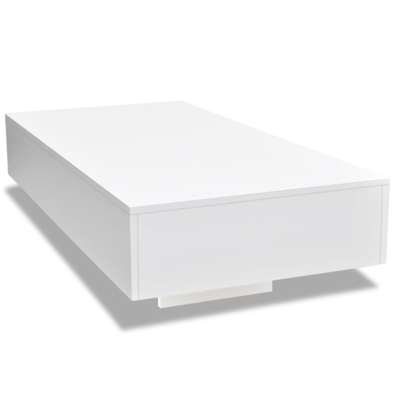 Table basse blanc brillant 