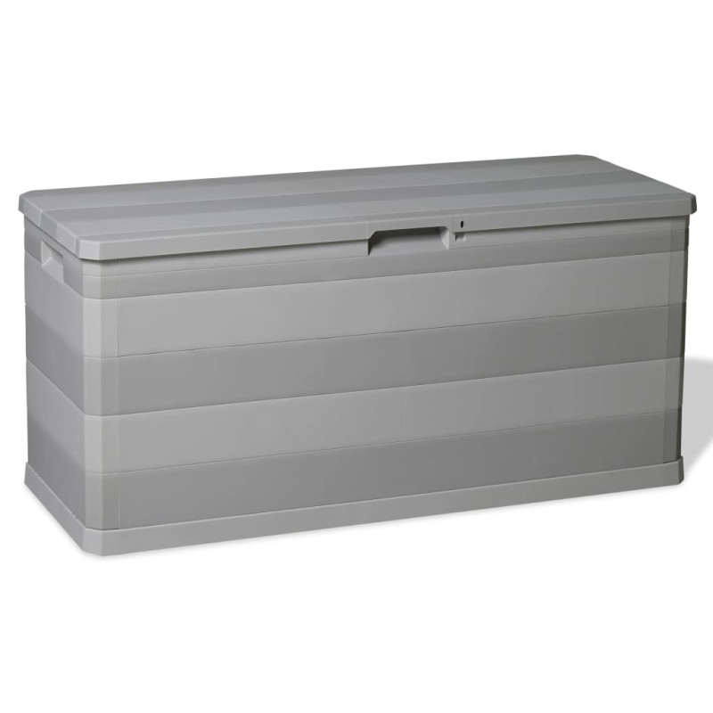 Boîte de rangement de jardin gris 117x45x56 cm