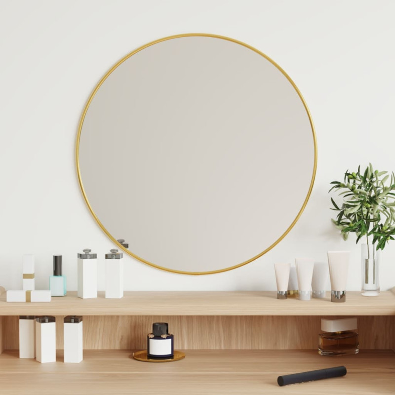 Miroir mural Doré Ø 50 cm Rond