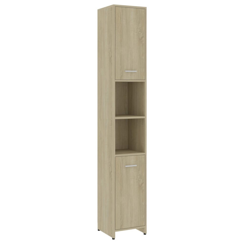 Armoire de salle de bain Chêne sonoma 30x30x183,5 cm Aggloméré