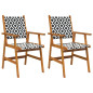 Chaises de jardin lot de 2 Bois d acacia solide