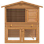 Clapier d extérieur Enclos pour petits animaux 3 portes Bois 