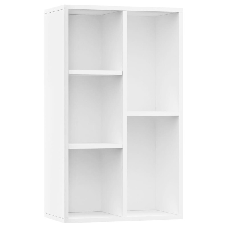 Bibliothèque Buffet Blanc 50x25x80 cm Bois d’ingénierie