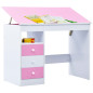 Bureau pour enfants Inclinable Rose et blanc