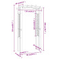 Arche en treillis 110x60x210 cm Bois de pin massif imprégné