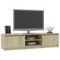 Meuble TV Chêne sonoma 140x40x35,5 cm Bois d ingénierie