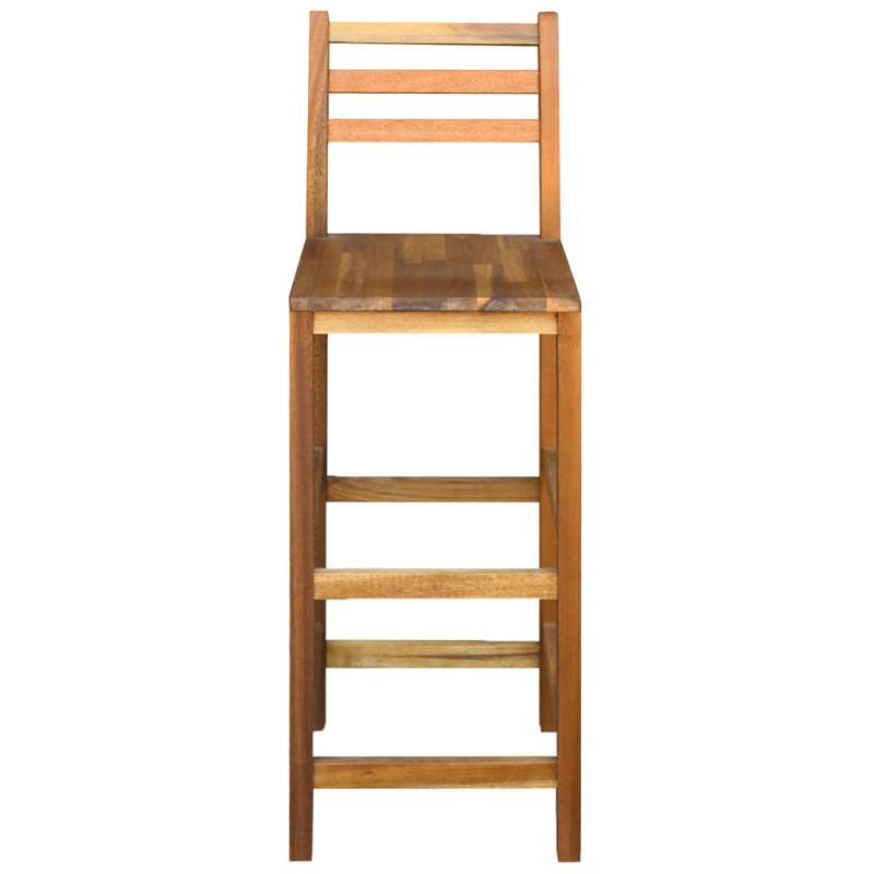 Tabourets de bar lot de 2 bois d acacia massif