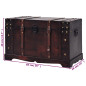 Coffre vintage de rangement bois 66 x 38 x 40 cm