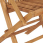 Chaises pliables de jardin lot de 2 Bois de teck solide