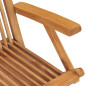 Chaises pliables de jardin lot de 2 Bois de teck solide